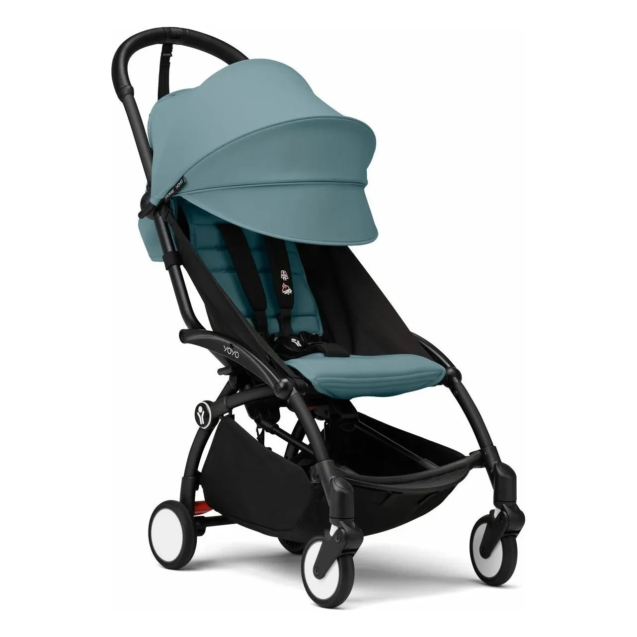 Stokke® - YOYO³ Baby Stroller 6+ Black Frame | Aqua