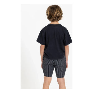 Finger in the Nose - Freeboy Striped Swim Shorts | Black