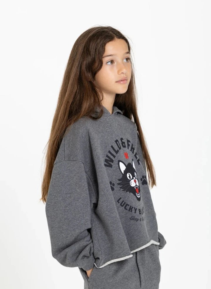 Finger in the nose - Bunny Sweatshirt | Melange Grey