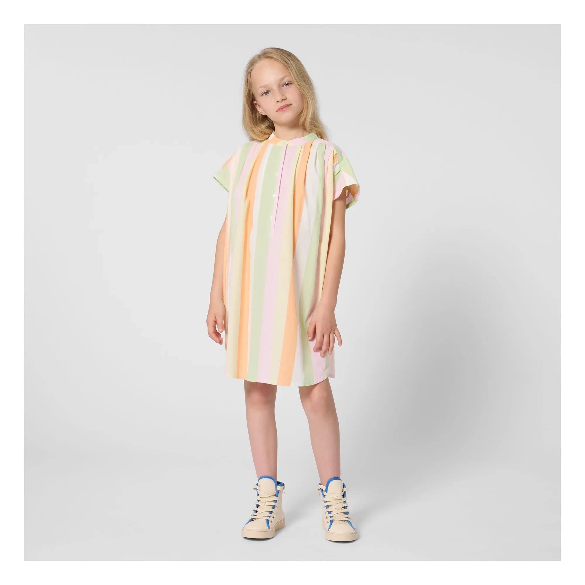 Kenzo - Cheerful Sweet Striped Button Dress | Light Pink