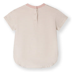 Gray Label - Organik pamuklu çizgili tulum | Soluk Pembe