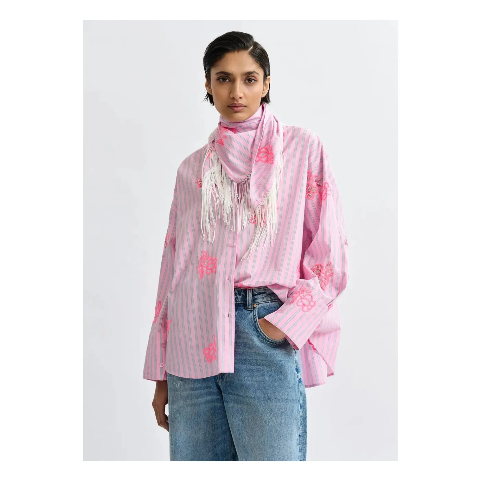 Essentiel Antwerp - Jalinki Embroidered Shirt | Pink