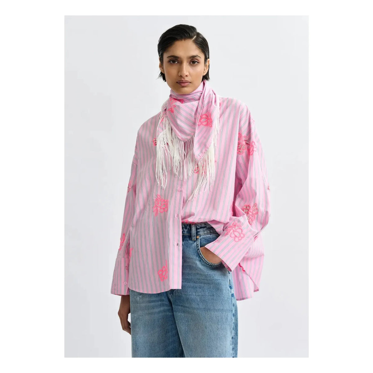 Essentiel Antwerp - Jalinki Embroidered Shirt | Pink