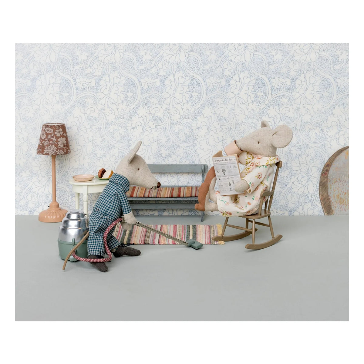 Maileg - Vacuum cleaner | Grey Blue