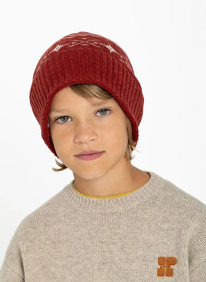 Hundred Pieces - Timber Jacquard Merino Wool Beanie | Brown