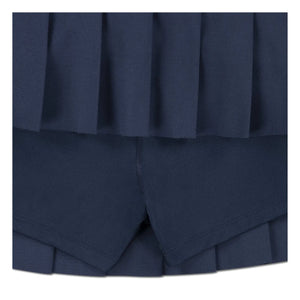 Lacoste - Recycled Fiber Pleated Skirt | Navy Blue