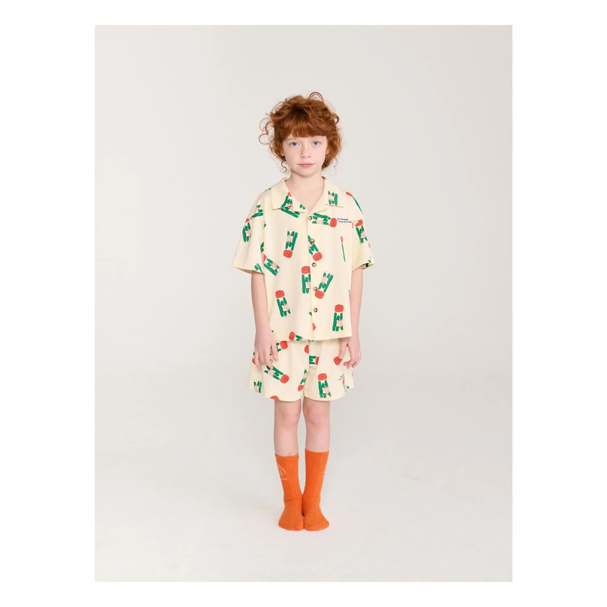 Bobo Choses - Pickles Organic Cotton Shirt and Shorts Set | Ecru