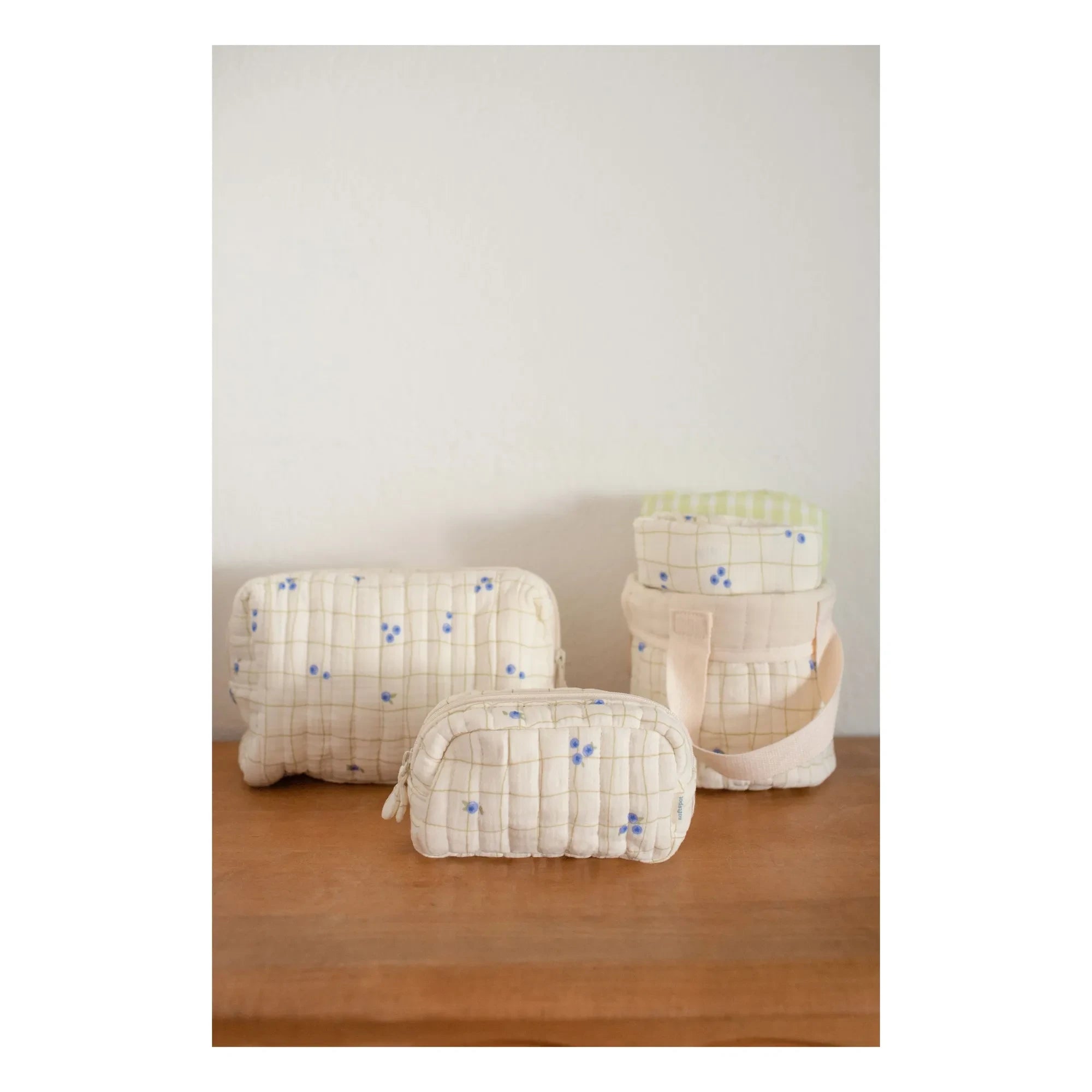 Soft Spot - Organic Cotton Blueberry Makeup Bag