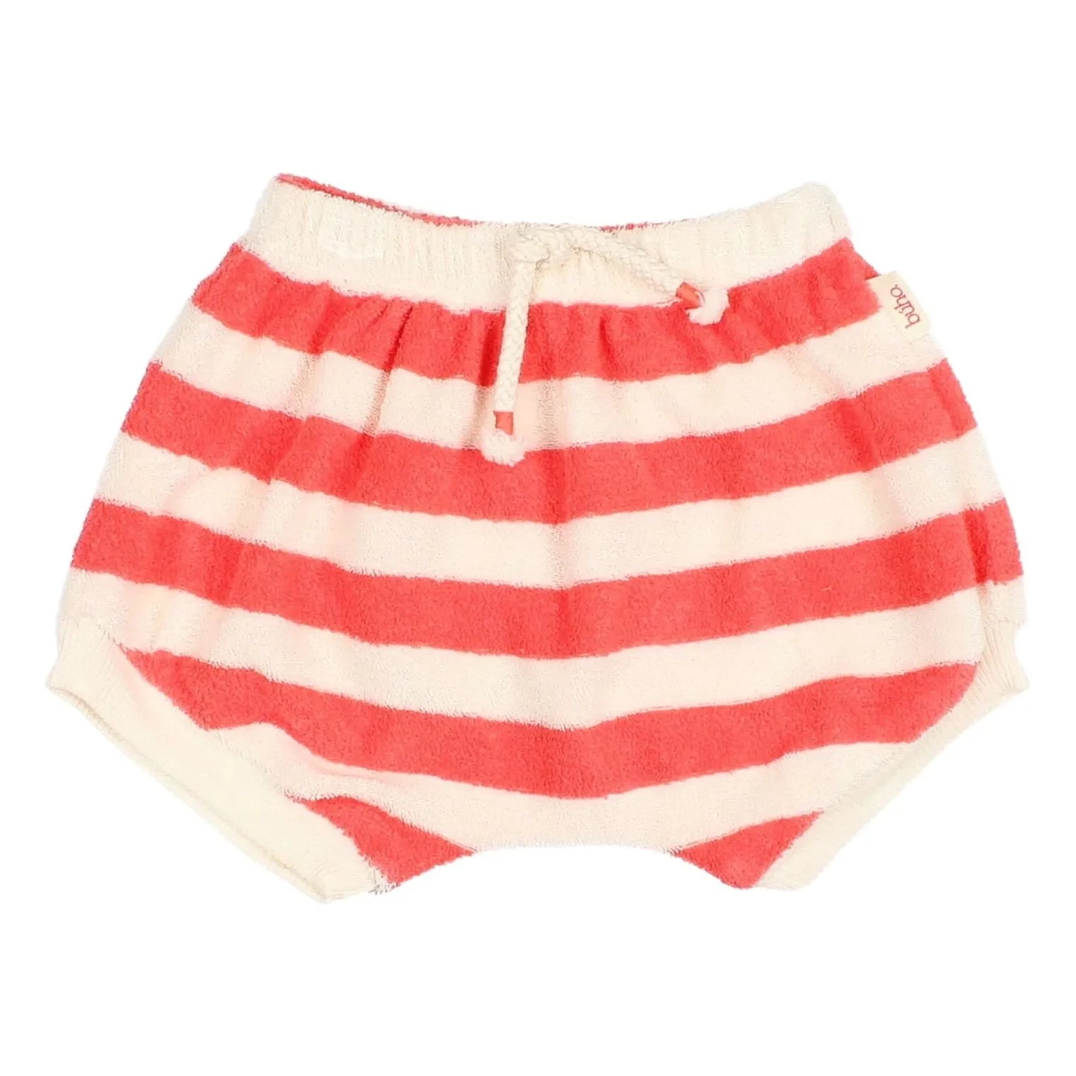 Búho - Organic Cotton Striped Shorts | Red