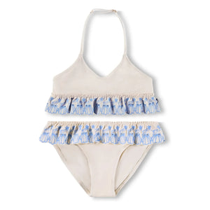 Molo - Nanda Ruffled Swimsuit Made from Recycled Fibers | Ecru