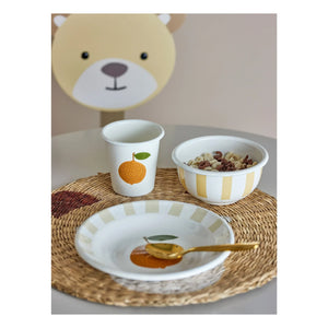 Bloomingville Mini - Agnes Enamel Dinner Set | White