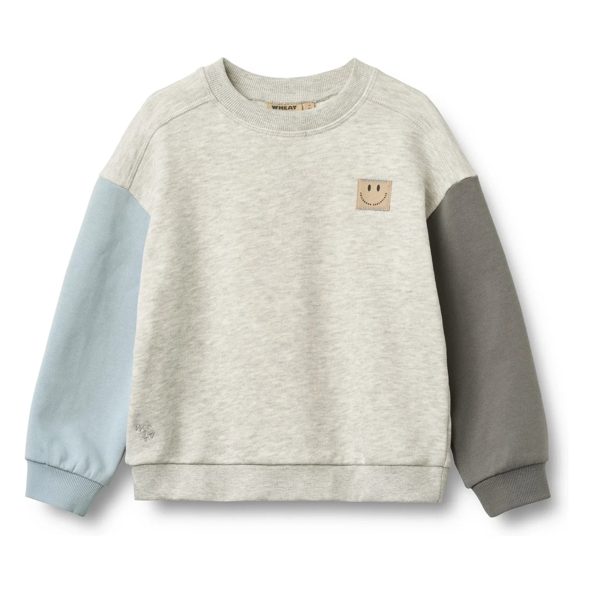 Wheat - Lennon Smiley Sweat Organik Pamuk | Gri melanj