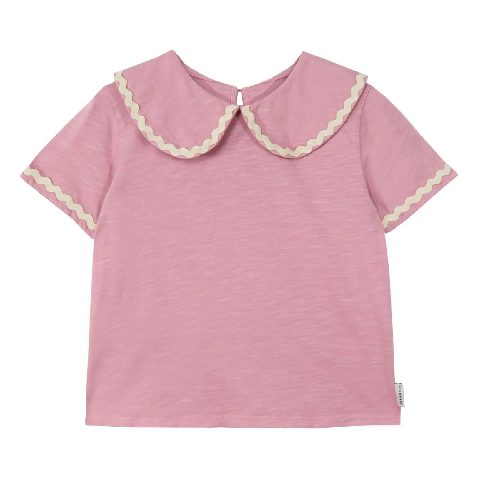 Mipounet - Claudine Collar Odetta T-shirt | Organic Cotton | Pink
