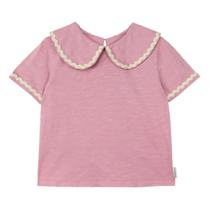 Mipounet - Claudine Collar Odetta T-shirt | Organic Cotton | Pink