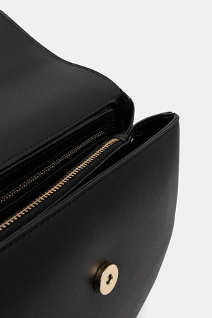 Valentino Bags kadın imitasyon deri kruvasan çanta
