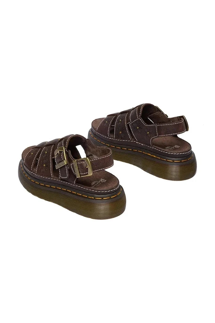 Dr. Martens platform kadın deri sandalet Wrenlie
