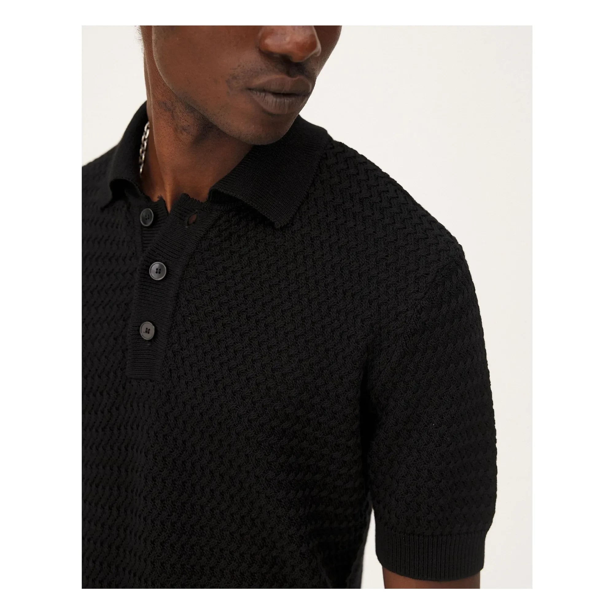 Noyoco - Haring Organic Cotton Polo T-Shirt | Black