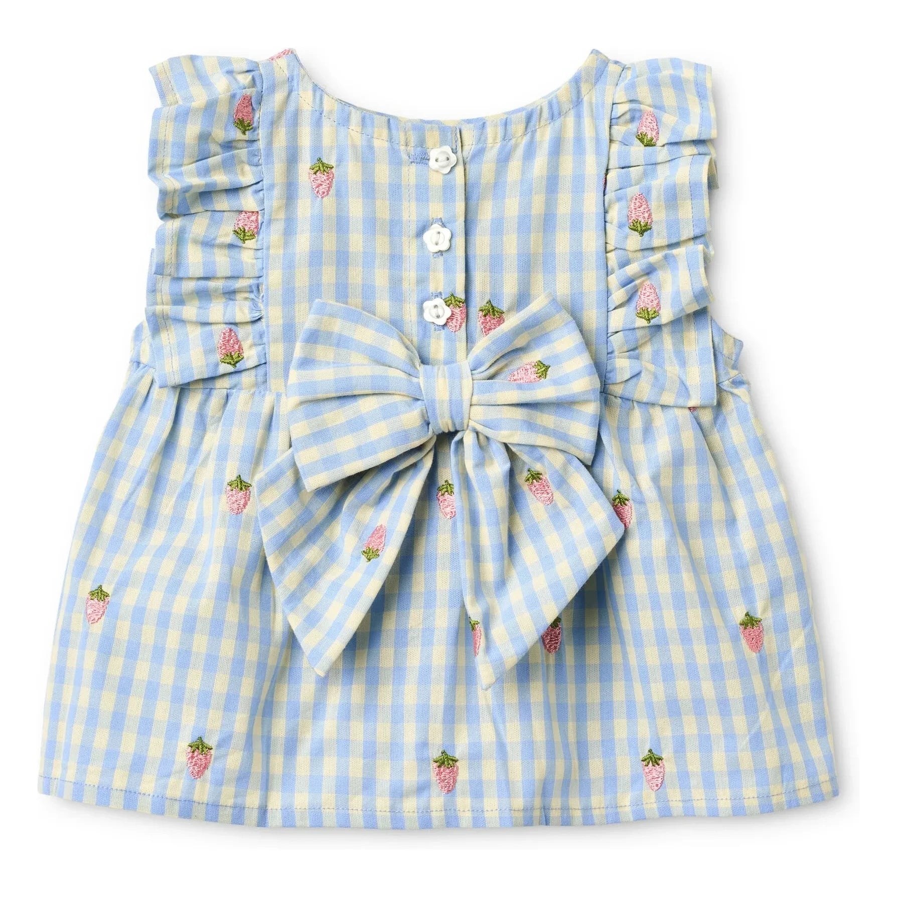 Flöss - Millie Gingham Dress | Light Blue
