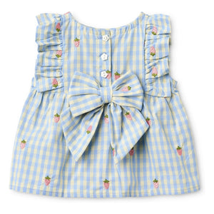 Flöss - Millie Gingham Dress | Light Blue