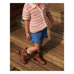 Copenhagen Colors - Low Cowboy Boots with Flowers - Copenhagen Colors X Bootstock | Cognac