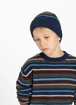 Smallable Kid - Matteo Striped Wool Sweater | Blue