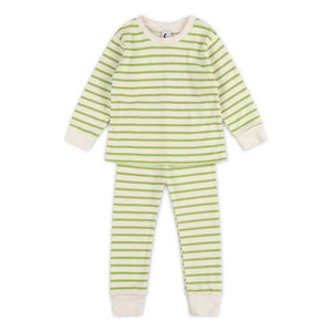 Sleepy Doe - Organic Cotton Striped Pajamas | Green