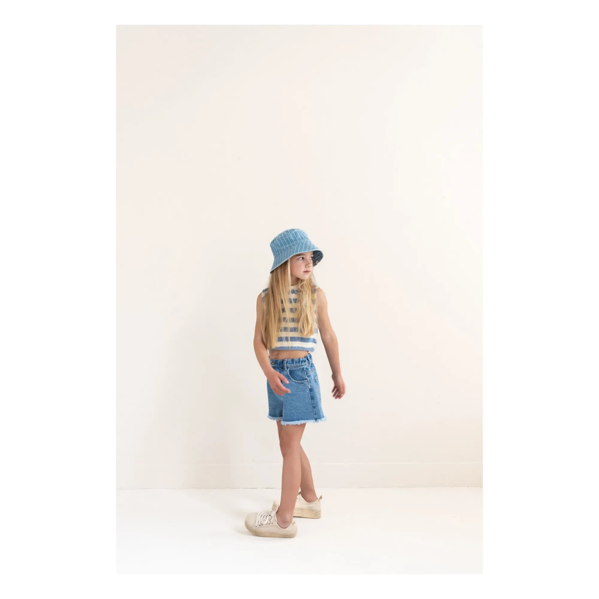 Jenest - Lilou Organik Pamuk Denim Şort | Mavi