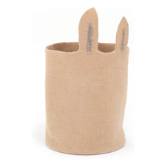 Muskhane - Bunny Felt Storage Basket | Beige