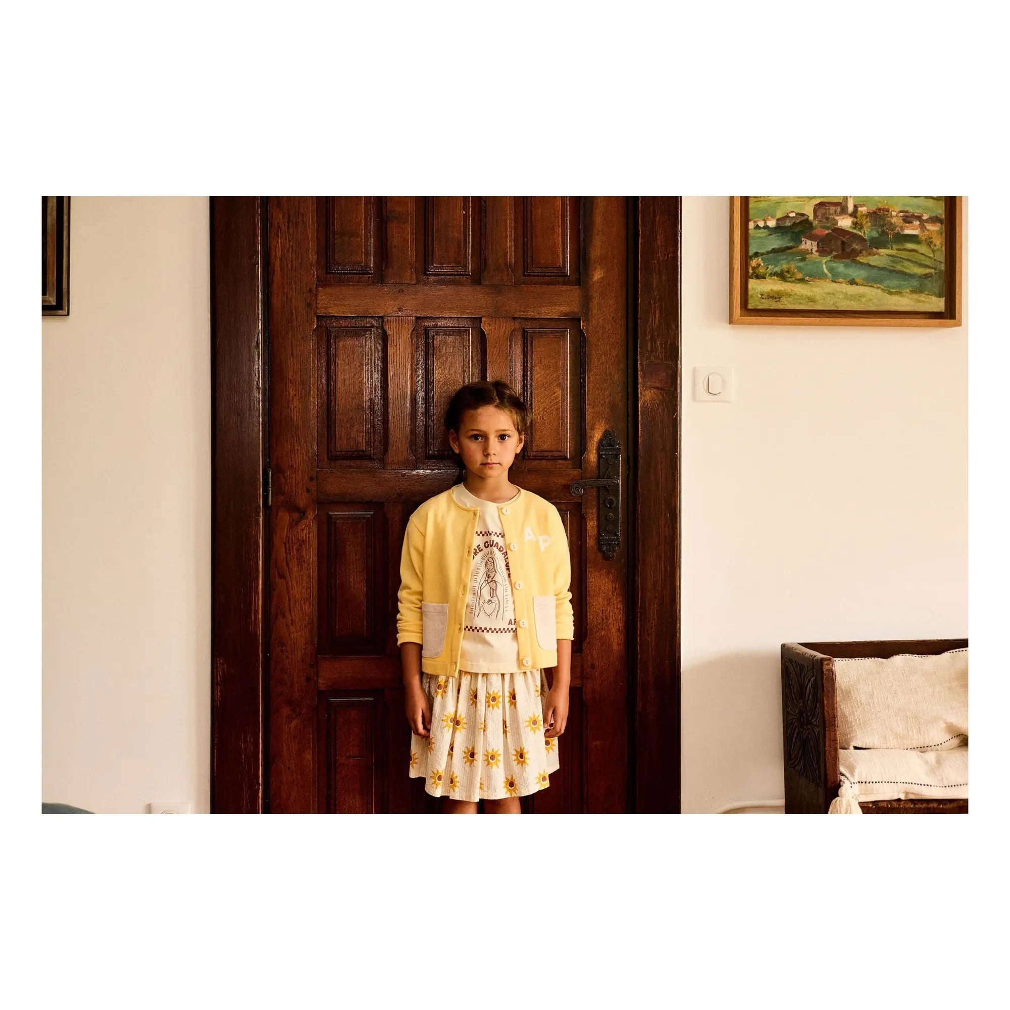 Arsène et Les Pipelettes - Contrast Pocket Organic Cotton Puffer Vest | Yellow