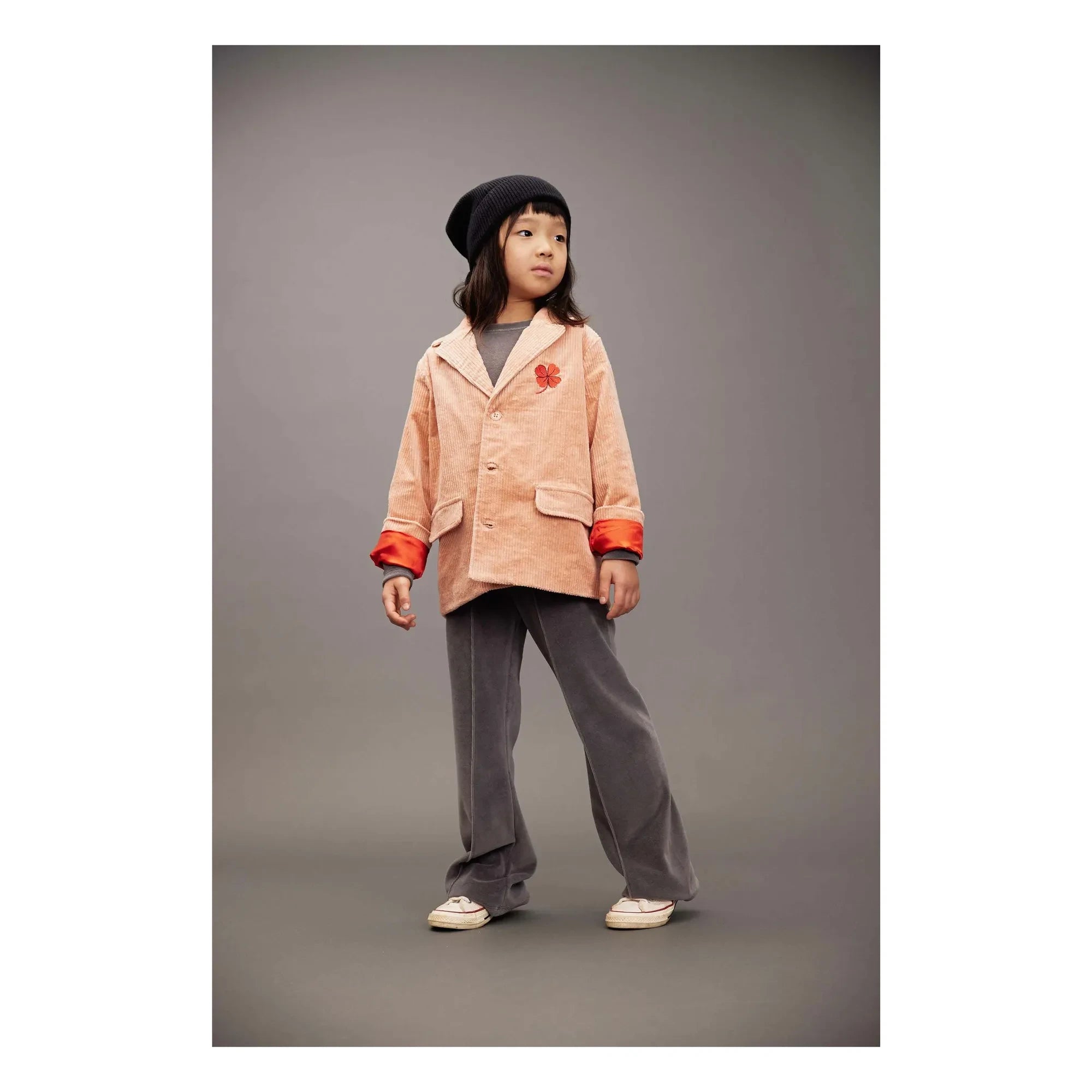Mini Rodini - Clover Velvet Jacket | Coral