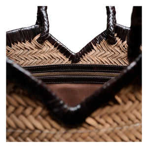 Vipera - Cabas Crudelia Two-Tone Leather | Taupe Brown