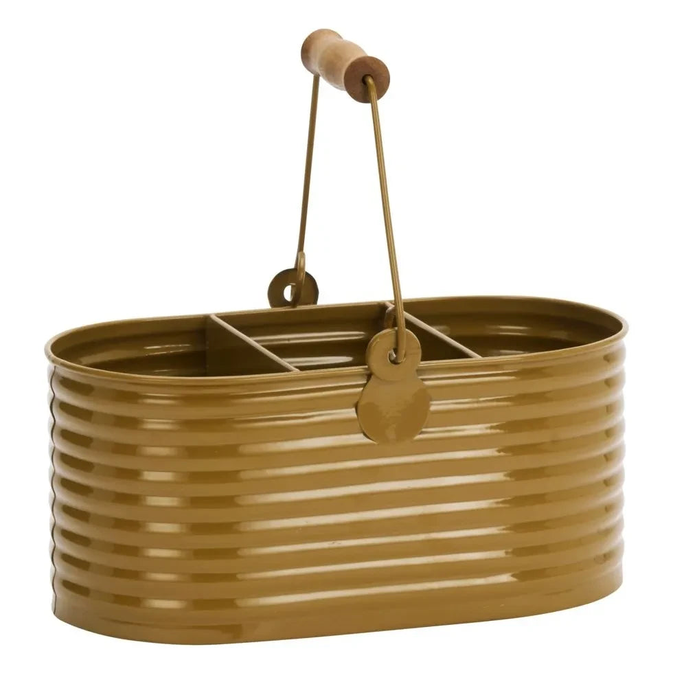 Madam Stoltz - Steel Cutlery Trays | Olive