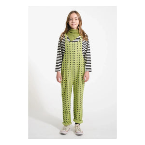 Piupiuchick - Fuzzy Organic Cotton Star Salopette | Green