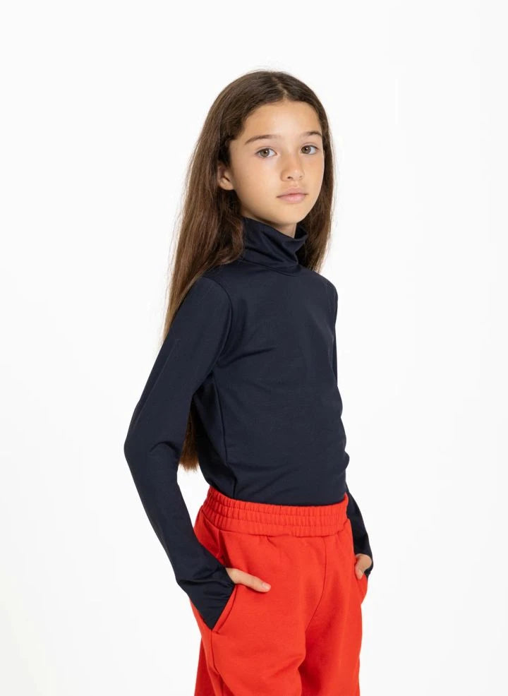 Finger in the nose - Spotted Turtle Neck Sweater | Black