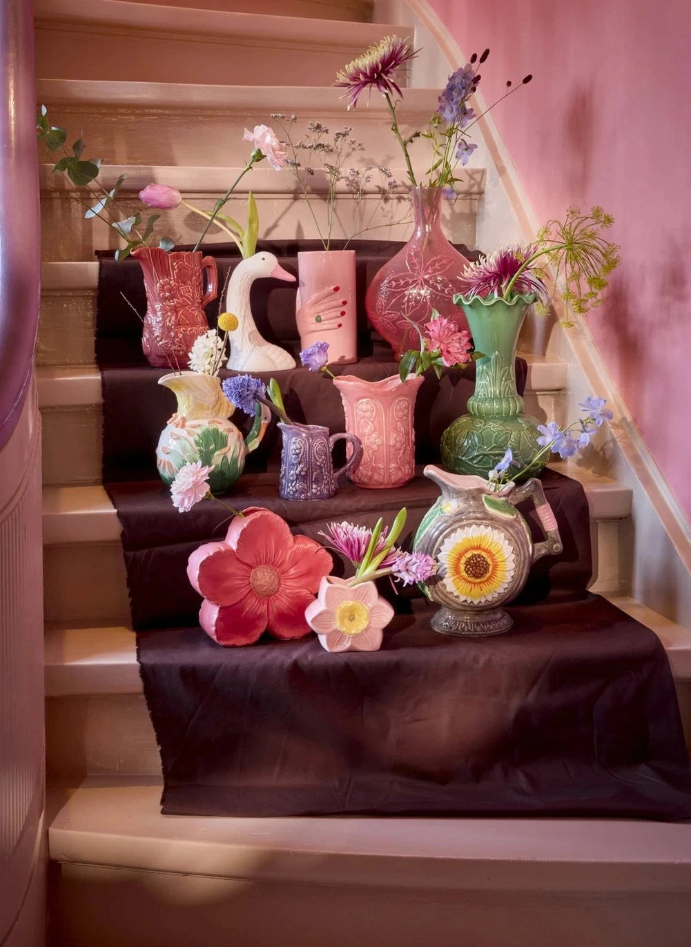 Rice - "Fleur" Ceramic Vase | Powder Pink
