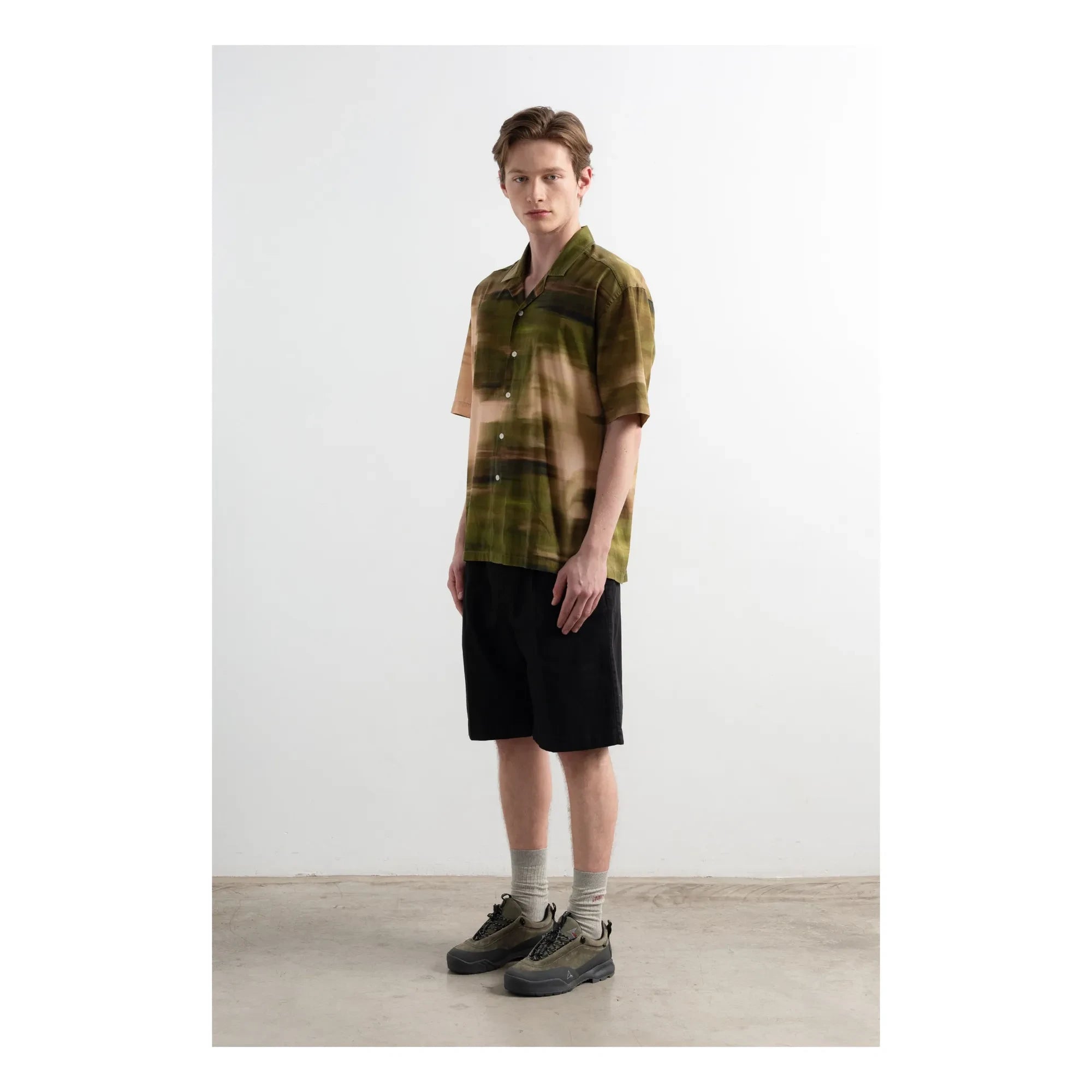 Edmmond Studios - Wild Run Short Sleeve Shirt | Forest Green