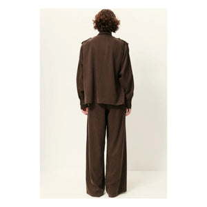 Sessùn - Striped Rim C Pants | Brown