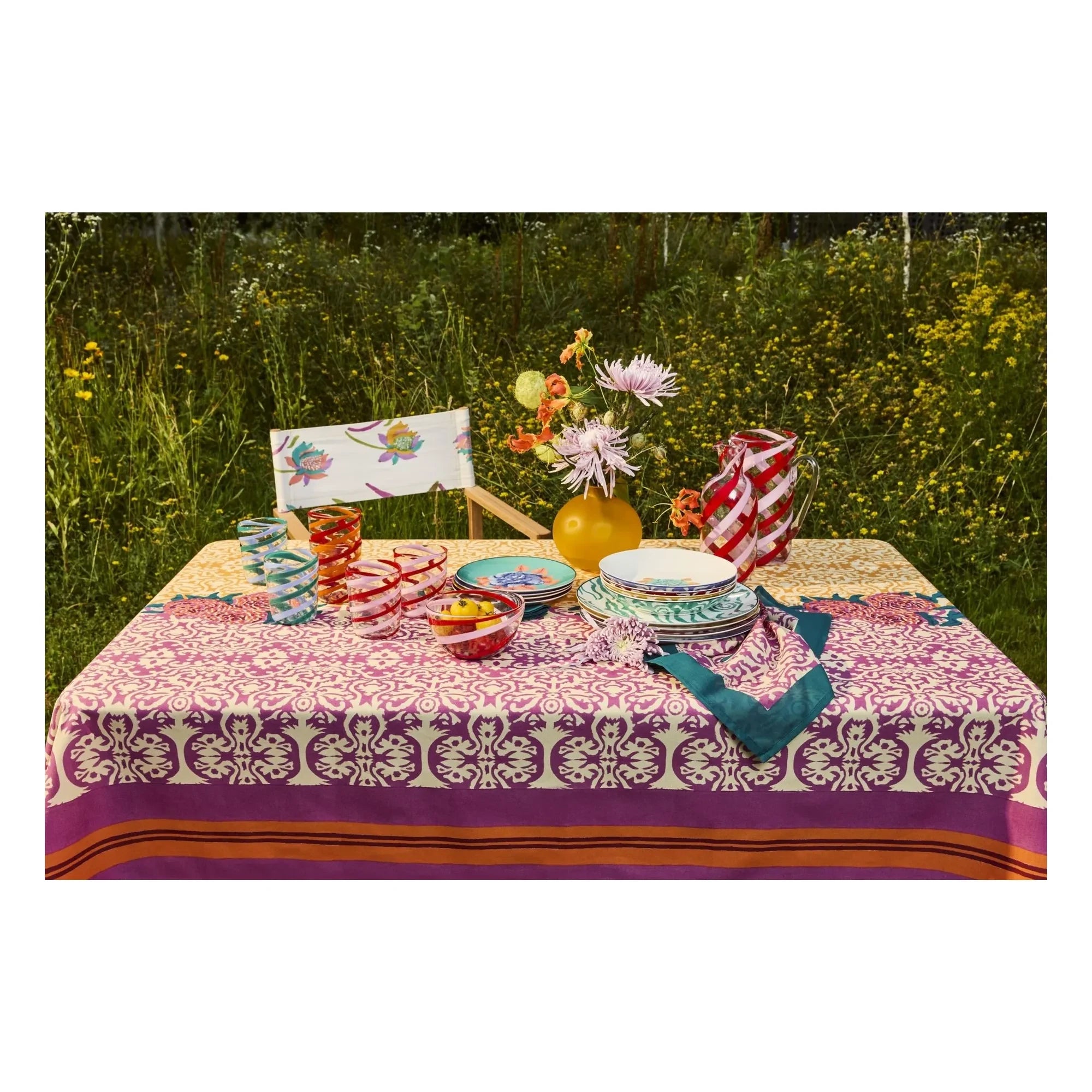 Lisa Corti - Dam Dam Tablecloth | Straw Yellow