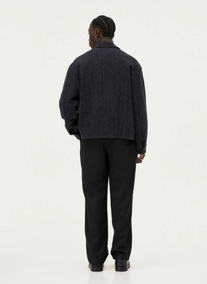 Noyoco - Kinsale Houndstooth Recycled Wool Jacket | Navy
