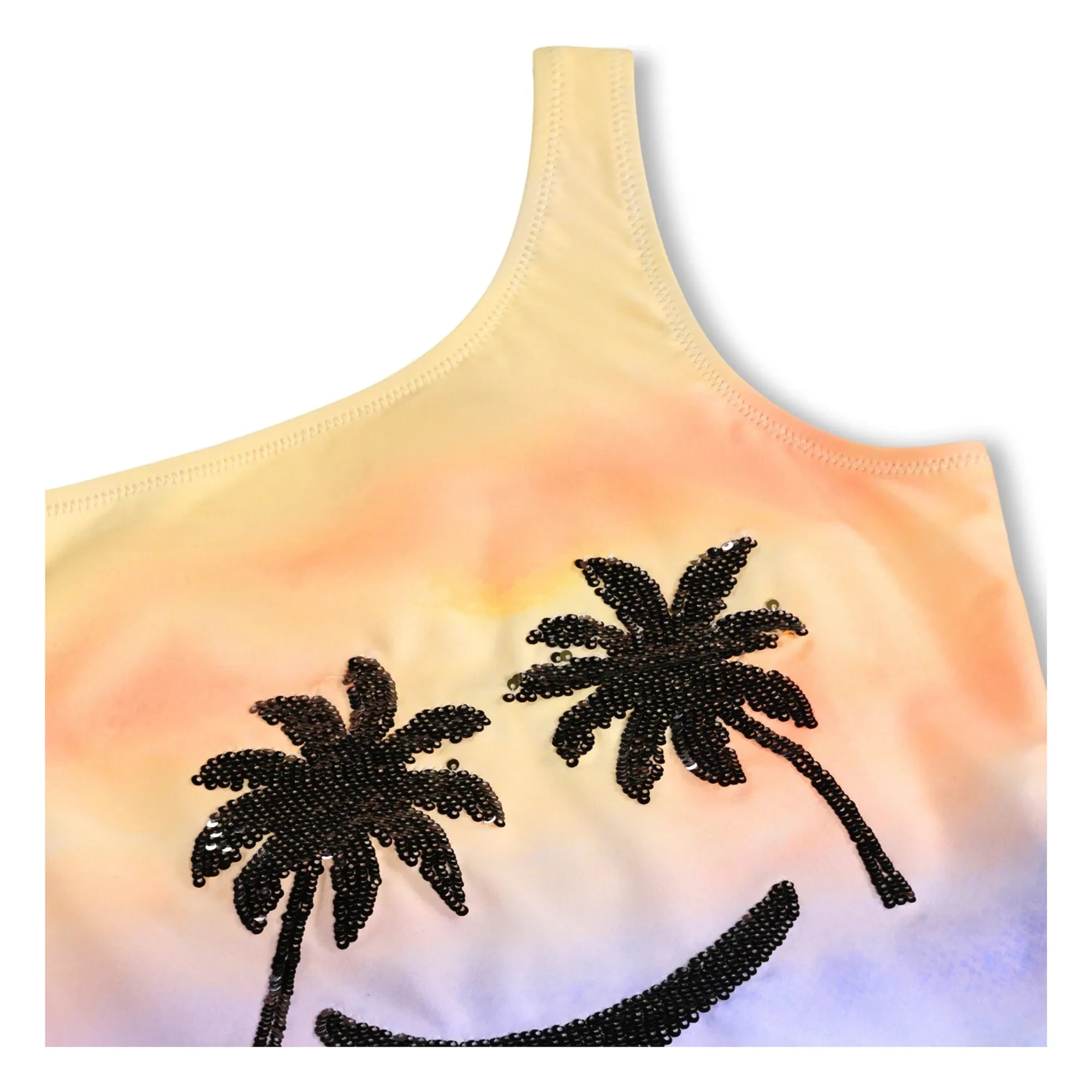 Molo - Asymmetrical Swimwear Nai Sunset Smile Recycled Fibres | Orange