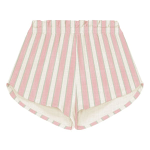 Studio Bohème - Striped Georgette Shorts Organic Cotton Gauze | Pink