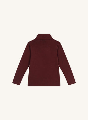 Petit Bateau - Organik pamuklu logolu balıkçı yaka | Bordo
