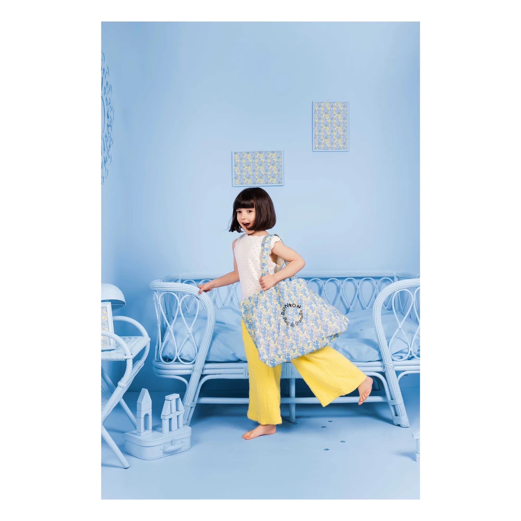 Bonton - Lauren Cotton Gauze Pocket Trousers | Yellow