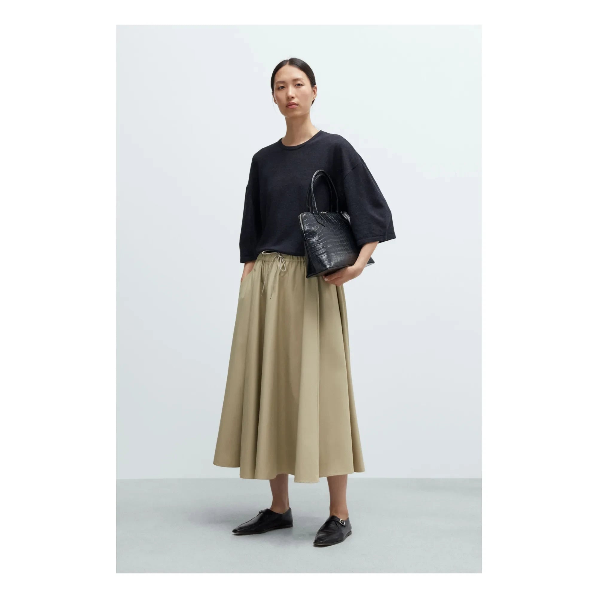 Cordera - Cotton Skirt | Camel