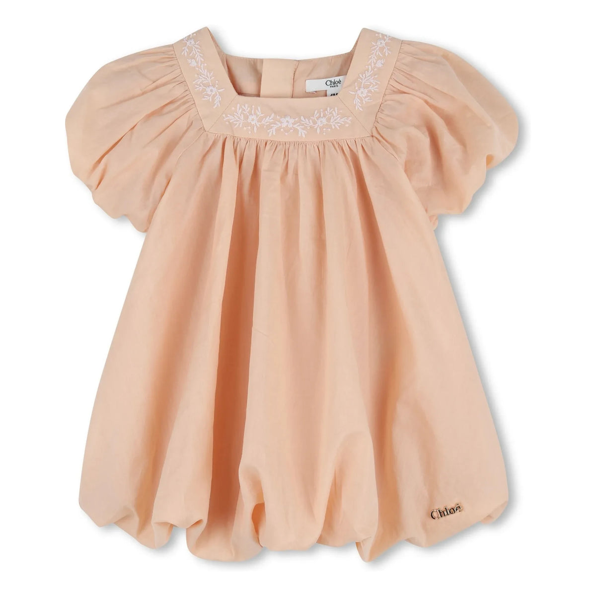 Chloé - Organic Cotton Puffy Dress and Hat Set | Light Pink