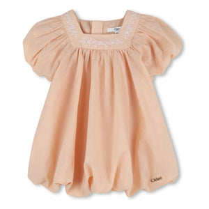 Chloé - Organic Cotton Puffy Dress and Hat Set | Light Pink