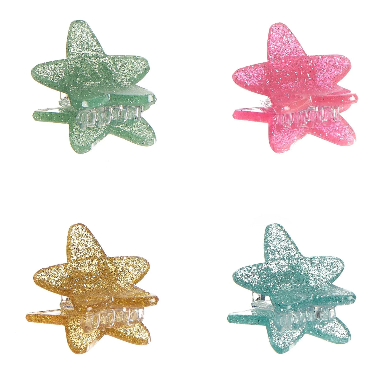 Rockahula Kids - Set of 4 Glitter Star Hair Ties | Gold