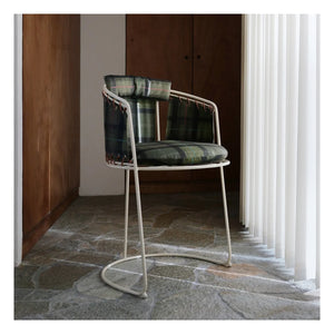 Honoré - Palmer Chair, Checked Velvet | Green