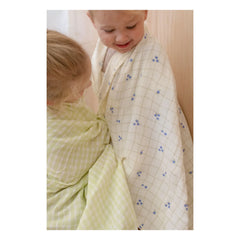 Soft Spot - Organic cotton swaddle with blueberry print