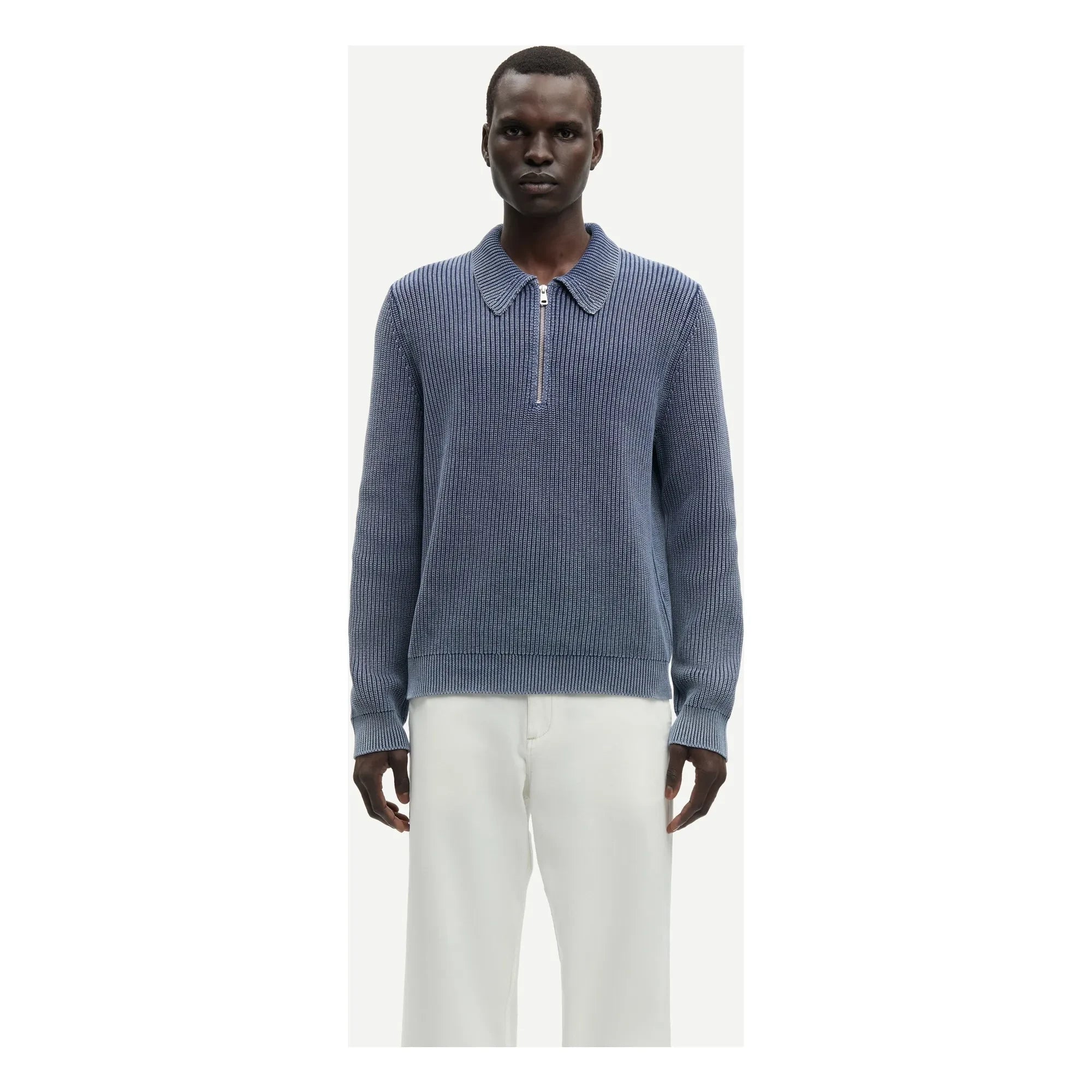 Samsoe Samsoe - Polo Neck Sweater | Steel